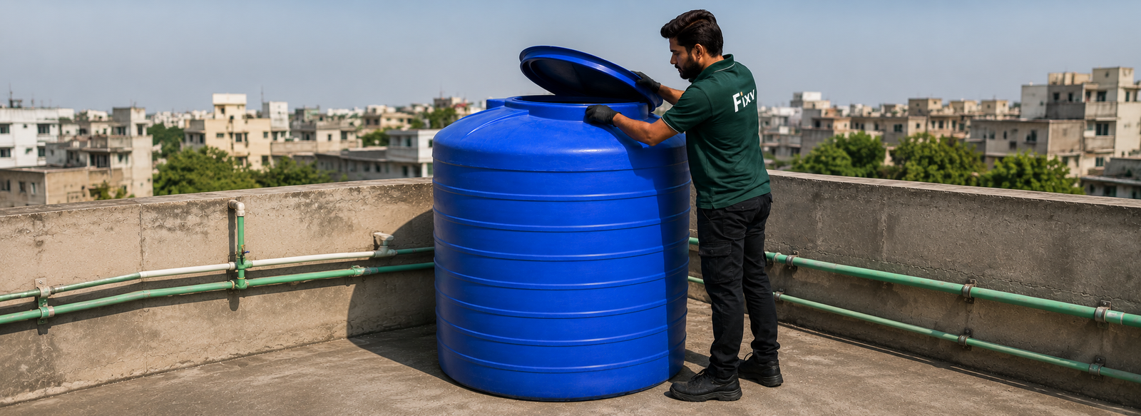 Plastic Water Tank Cleaning-350-500 Gallons