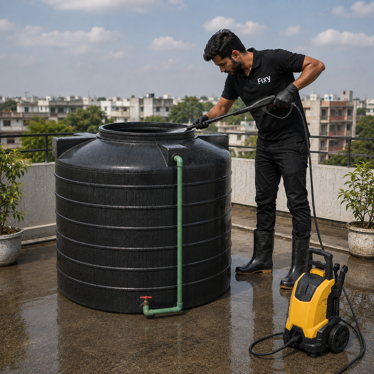 Plastic Water Tank Cleaning -150-300 Gallons